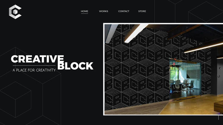 Creative Block website mockup